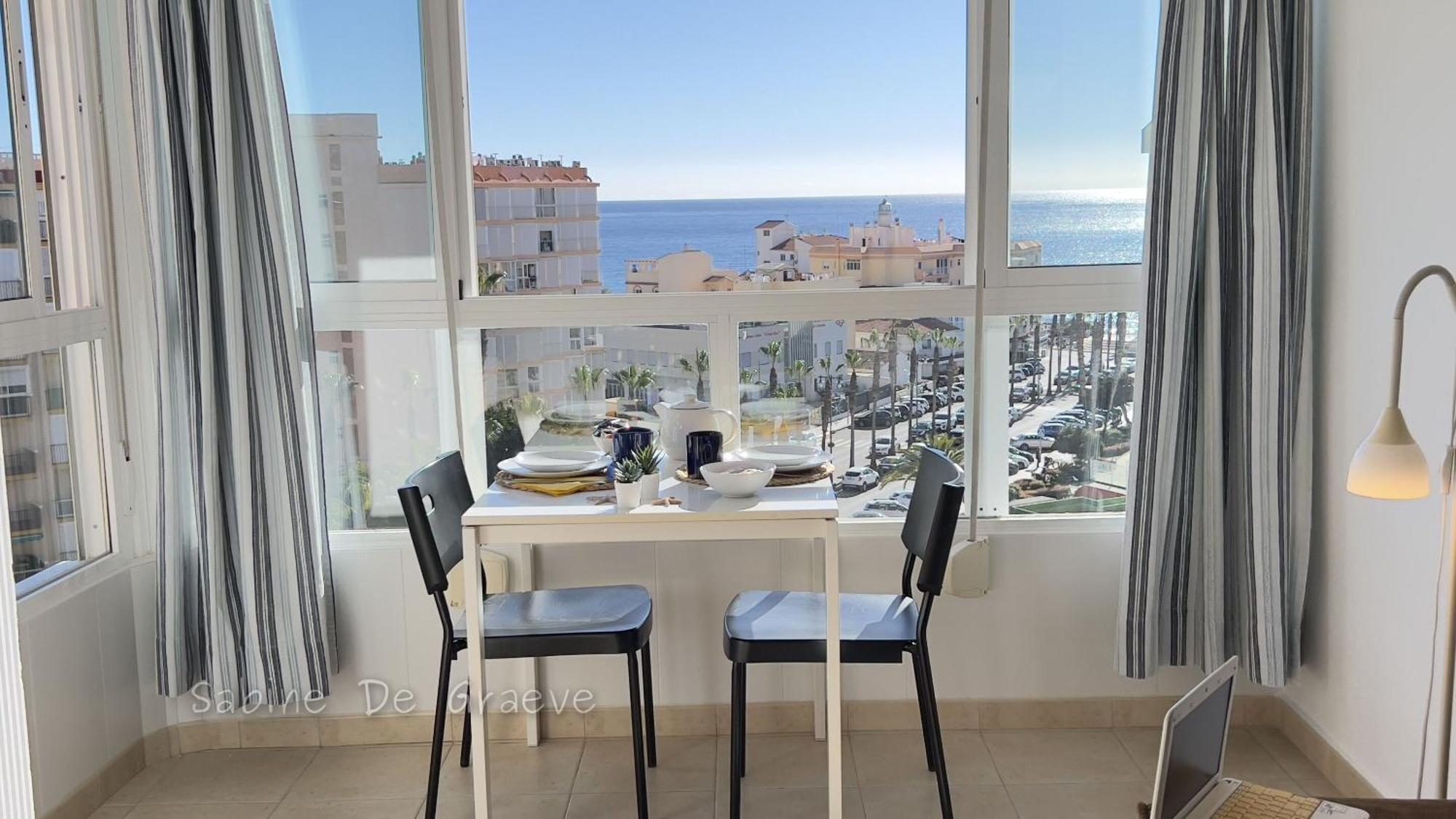 Morning Coffee With A Seaview Romantic For Two Next To Nerja Pool Carabela-c704 Torrox-costa Apartment *
